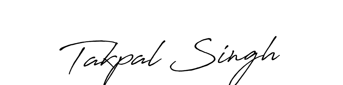 Design your own signature with our free online signature maker. With this signature software, you can create a handwritten (Antro_Vectra_Bolder) signature for name Takpal Singh. Takpal Singh signature style 7 images and pictures png