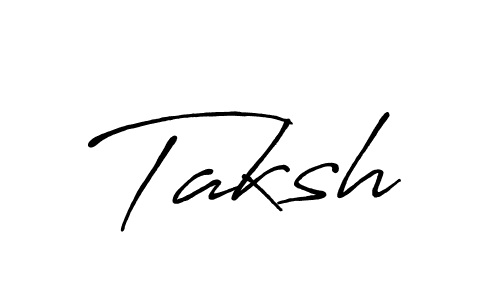 Taksh stylish signature style. Best Handwritten Sign (Antro_Vectra_Bolder) for my name. Handwritten Signature Collection Ideas for my name Taksh. Taksh signature style 7 images and pictures png