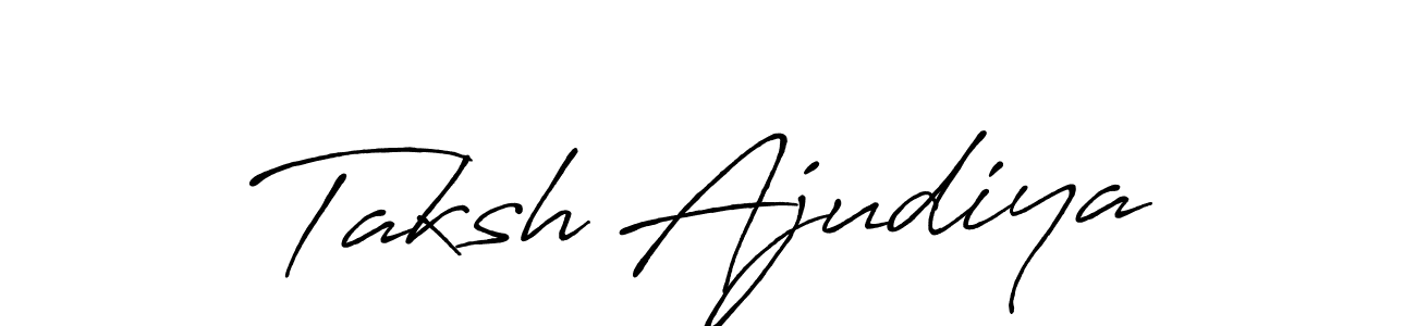 Once you've used our free online signature maker to create your best signature Antro_Vectra_Bolder style, it's time to enjoy all of the benefits that Taksh Ajudiya name signing documents. Taksh Ajudiya signature style 7 images and pictures png