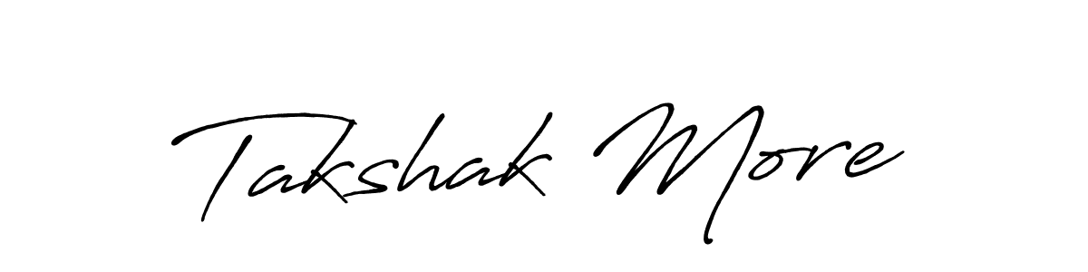 It looks lik you need a new signature style for name Takshak More. Design unique handwritten (Antro_Vectra_Bolder) signature with our free signature maker in just a few clicks. Takshak More signature style 7 images and pictures png