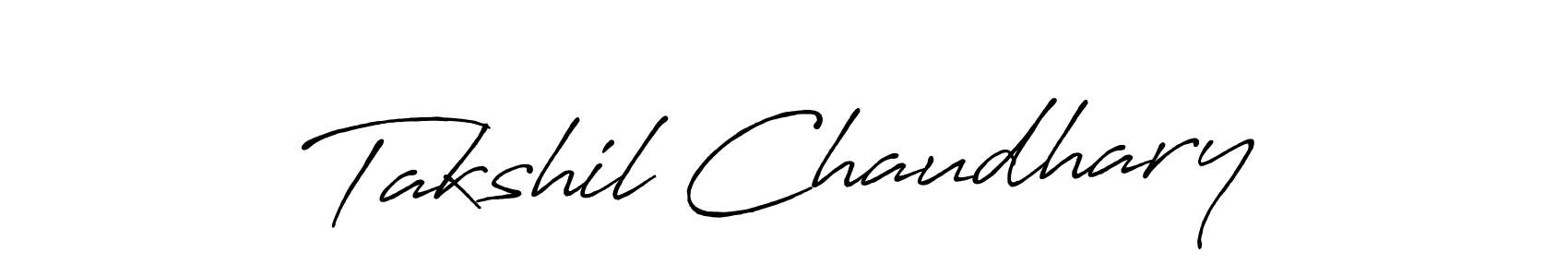 Design your own signature with our free online signature maker. With this signature software, you can create a handwritten (Antro_Vectra_Bolder) signature for name Takshil Chaudhary. Takshil Chaudhary signature style 7 images and pictures png