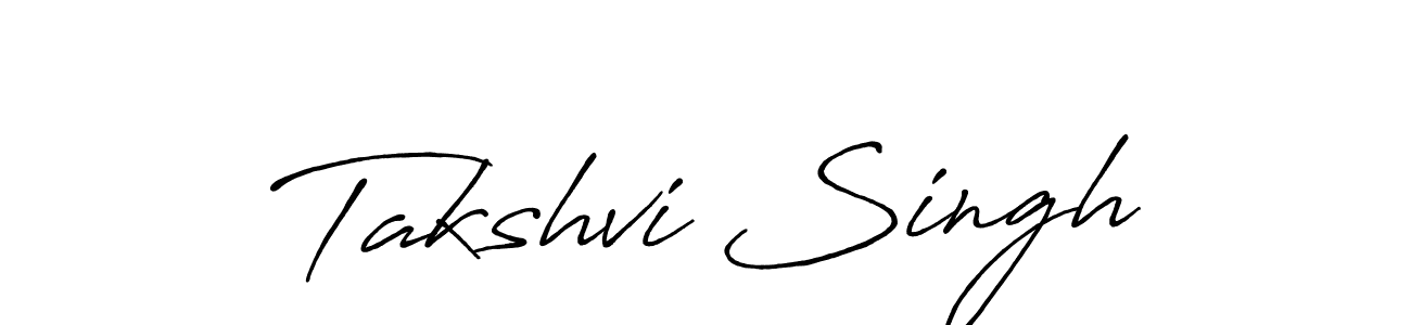 How to make Takshvi Singh name signature. Use Antro_Vectra_Bolder style for creating short signs online. This is the latest handwritten sign. Takshvi Singh signature style 7 images and pictures png