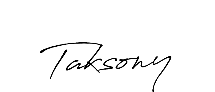 Once you've used our free online signature maker to create your best signature Antro_Vectra_Bolder style, it's time to enjoy all of the benefits that Taksony name signing documents. Taksony signature style 7 images and pictures png