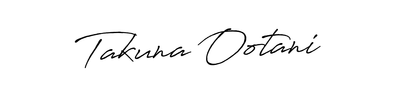 Create a beautiful signature design for name Takuna Ootani. With this signature (Antro_Vectra_Bolder) fonts, you can make a handwritten signature for free. Takuna Ootani signature style 7 images and pictures png