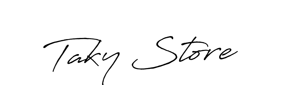 Also we have Taky Store name is the best signature style. Create professional handwritten signature collection using Antro_Vectra_Bolder autograph style. Taky Store signature style 7 images and pictures png