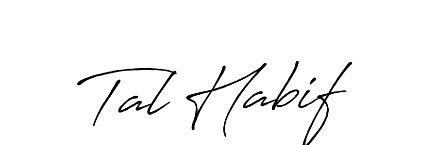 How to make Tal Habif name signature. Use Antro_Vectra_Bolder style for creating short signs online. This is the latest handwritten sign. Tal Habif signature style 7 images and pictures png