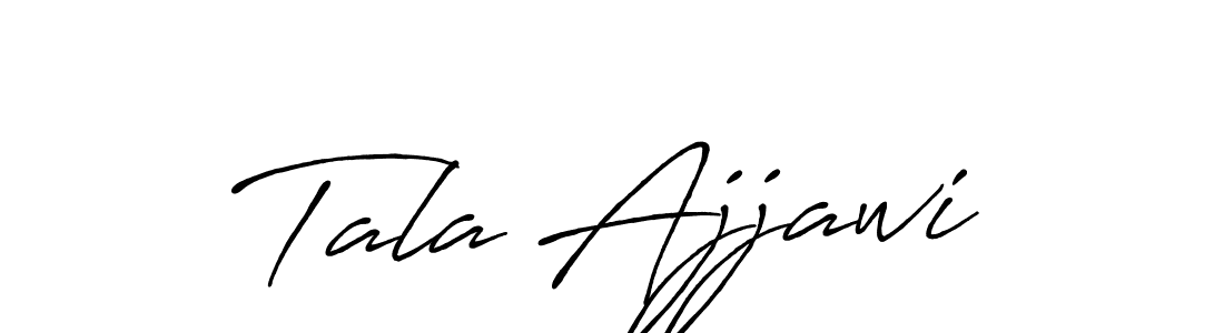 Also You can easily find your signature by using the search form. We will create Tala Ajjawi name handwritten signature images for you free of cost using Antro_Vectra_Bolder sign style. Tala Ajjawi signature style 7 images and pictures png
