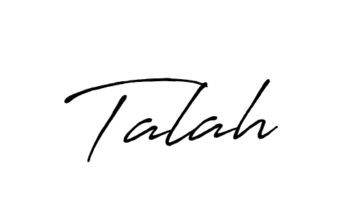 Design your own signature with our free online signature maker. With this signature software, you can create a handwritten (Antro_Vectra_Bolder) signature for name Talah. Talah signature style 7 images and pictures png