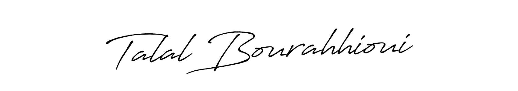 Create a beautiful signature design for name Talal Bourahhioui. With this signature (Antro_Vectra_Bolder) fonts, you can make a handwritten signature for free. Talal Bourahhioui signature style 7 images and pictures png