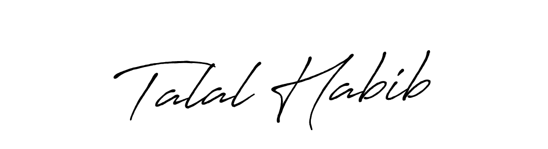 How to make Talal Habib signature? Antro_Vectra_Bolder is a professional autograph style. Create handwritten signature for Talal Habib name. Talal Habib signature style 7 images and pictures png