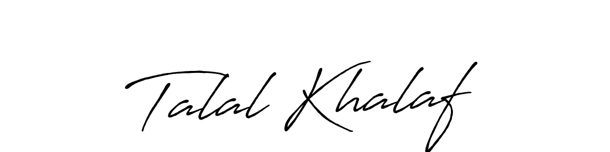 Design your own signature with our free online signature maker. With this signature software, you can create a handwritten (Antro_Vectra_Bolder) signature for name Talal Khalaf. Talal Khalaf signature style 7 images and pictures png