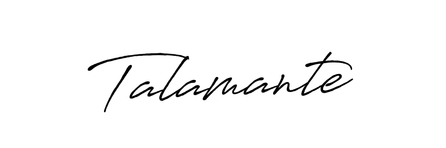 Create a beautiful signature design for name Talamante. With this signature (Antro_Vectra_Bolder) fonts, you can make a handwritten signature for free. Talamante signature style 7 images and pictures png