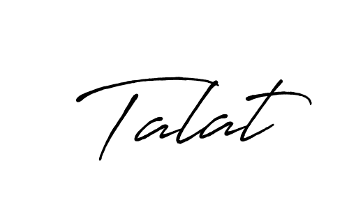 You should practise on your own different ways (Antro_Vectra_Bolder) to write your name (Talat) in signature. don't let someone else do it for you. Talat signature style 7 images and pictures png