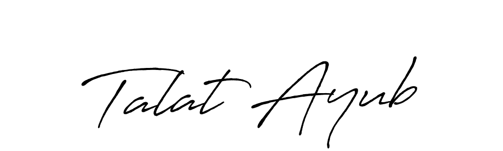 Also we have Talat Ayub name is the best signature style. Create professional handwritten signature collection using Antro_Vectra_Bolder autograph style. Talat Ayub signature style 7 images and pictures png