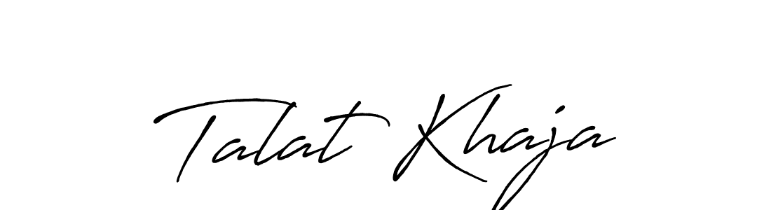 Also we have Talat Khaja name is the best signature style. Create professional handwritten signature collection using Antro_Vectra_Bolder autograph style. Talat Khaja signature style 7 images and pictures png