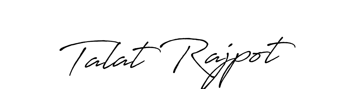 The best way (Antro_Vectra_Bolder) to make a short signature is to pick only two or three words in your name. The name Talat Rajpot include a total of six letters. For converting this name. Talat Rajpot signature style 7 images and pictures png