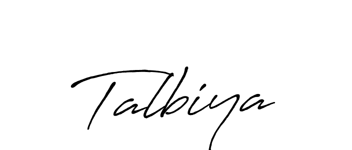 Antro_Vectra_Bolder is a professional signature style that is perfect for those who want to add a touch of class to their signature. It is also a great choice for those who want to make their signature more unique. Get Talbiya name to fancy signature for free. Talbiya signature style 7 images and pictures png