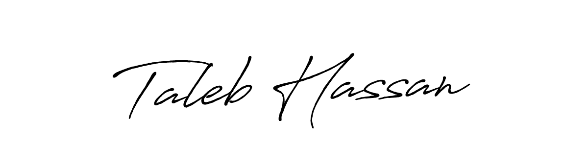 Also You can easily find your signature by using the search form. We will create Taleb Hassan name handwritten signature images for you free of cost using Antro_Vectra_Bolder sign style. Taleb Hassan signature style 7 images and pictures png