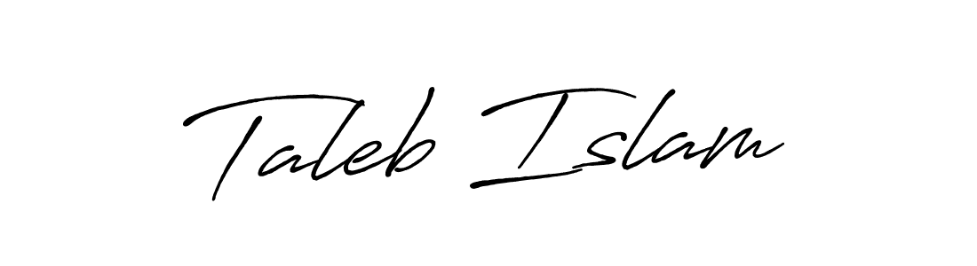 How to make Taleb Islam signature? Antro_Vectra_Bolder is a professional autograph style. Create handwritten signature for Taleb Islam name. Taleb Islam signature style 7 images and pictures png