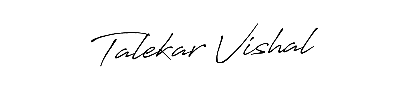 Use a signature maker to create a handwritten signature online. With this signature software, you can design (Antro_Vectra_Bolder) your own signature for name Talekar Vishal. Talekar Vishal signature style 7 images and pictures png