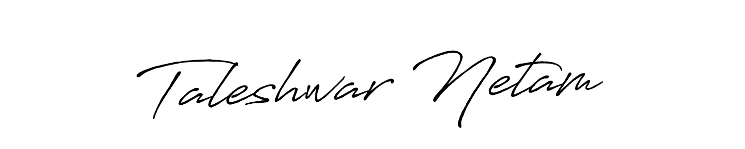 Design your own signature with our free online signature maker. With this signature software, you can create a handwritten (Antro_Vectra_Bolder) signature for name Taleshwar Netam. Taleshwar Netam signature style 7 images and pictures png