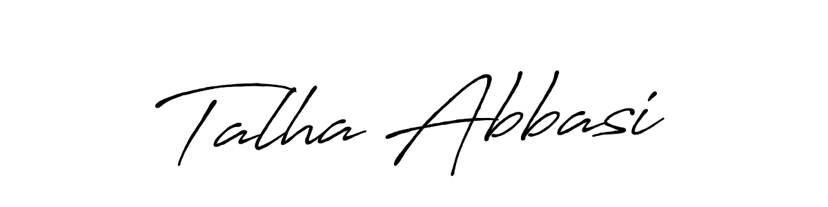 Talha Abbasi stylish signature style. Best Handwritten Sign (Antro_Vectra_Bolder) for my name. Handwritten Signature Collection Ideas for my name Talha Abbasi. Talha Abbasi signature style 7 images and pictures png