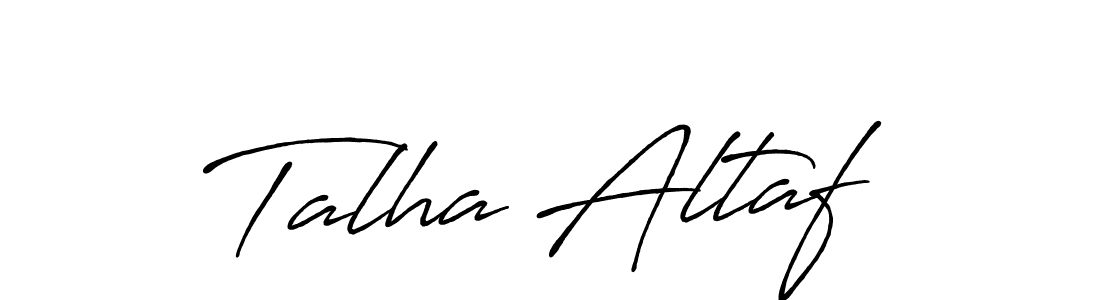 Design your own signature with our free online signature maker. With this signature software, you can create a handwritten (Antro_Vectra_Bolder) signature for name Talha Altaf. Talha Altaf signature style 7 images and pictures png