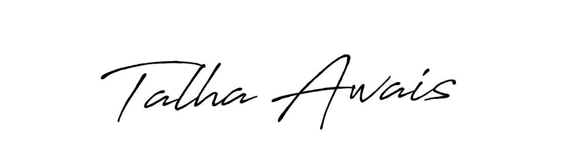 Create a beautiful signature design for name Talha Awais. With this signature (Antro_Vectra_Bolder) fonts, you can make a handwritten signature for free. Talha Awais signature style 7 images and pictures png