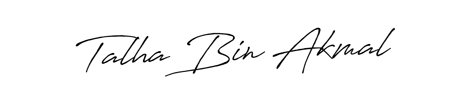 Also we have Talha Bin Akmal name is the best signature style. Create professional handwritten signature collection using Antro_Vectra_Bolder autograph style. Talha Bin Akmal signature style 7 images and pictures png