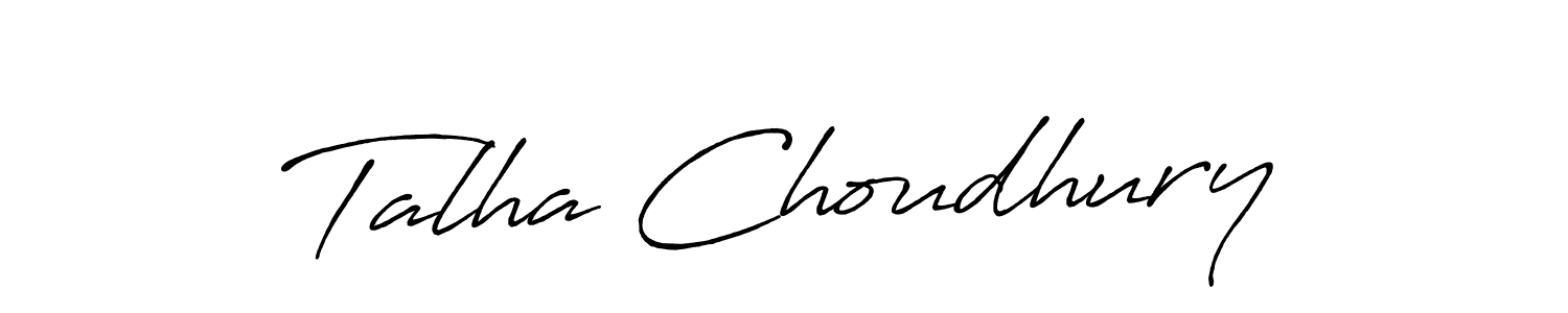 Design your own signature with our free online signature maker. With this signature software, you can create a handwritten (Antro_Vectra_Bolder) signature for name Talha Choudhury. Talha Choudhury signature style 7 images and pictures png