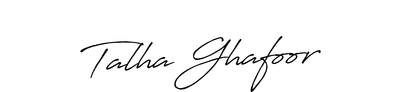 Create a beautiful signature design for name Talha Ghafoor. With this signature (Antro_Vectra_Bolder) fonts, you can make a handwritten signature for free. Talha Ghafoor signature style 7 images and pictures png