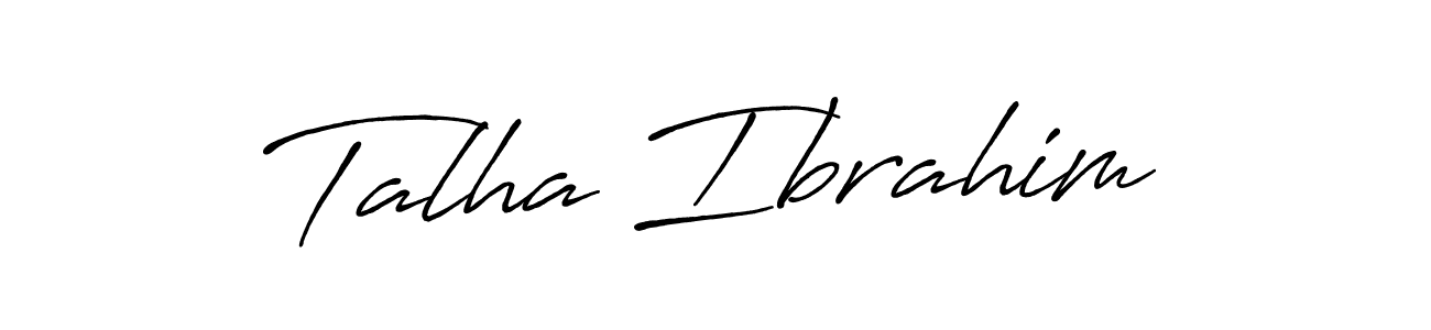 How to make Talha Ibrahim signature? Antro_Vectra_Bolder is a professional autograph style. Create handwritten signature for Talha Ibrahim name. Talha Ibrahim signature style 7 images and pictures png