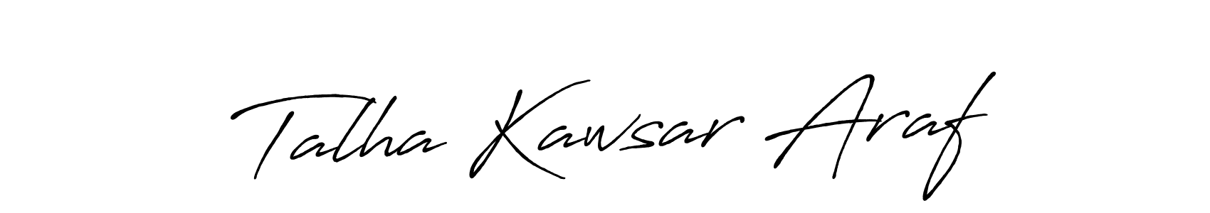 Create a beautiful signature design for name Talha Kawsar Araf. With this signature (Antro_Vectra_Bolder) fonts, you can make a handwritten signature for free. Talha Kawsar Araf signature style 7 images and pictures png