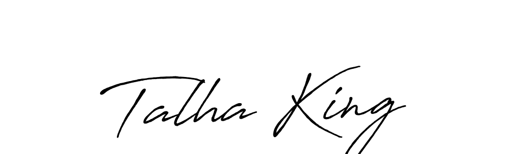 Similarly Antro_Vectra_Bolder is the best handwritten signature design. Signature creator online .You can use it as an online autograph creator for name Talha King. Talha King signature style 7 images and pictures png