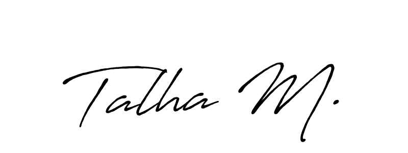 Also You can easily find your signature by using the search form. We will create Talha M. name handwritten signature images for you free of cost using Antro_Vectra_Bolder sign style. Talha M. signature style 7 images and pictures png