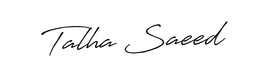 Make a beautiful signature design for name Talha Saeed. Use this online signature maker to create a handwritten signature for free. Talha Saeed signature style 7 images and pictures png