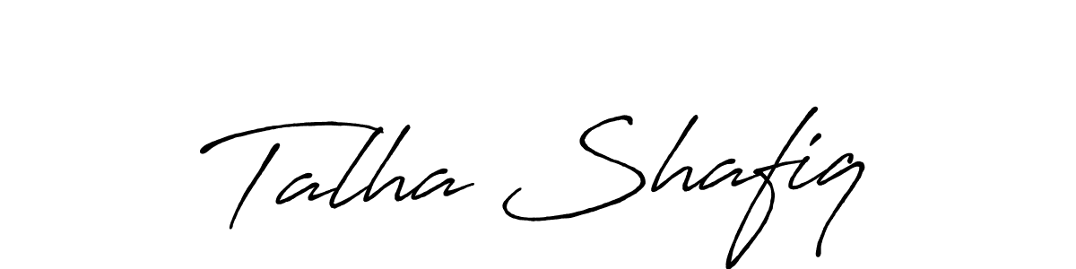 Use a signature maker to create a handwritten signature online. With this signature software, you can design (Antro_Vectra_Bolder) your own signature for name Talha Shafiq. Talha Shafiq signature style 7 images and pictures png