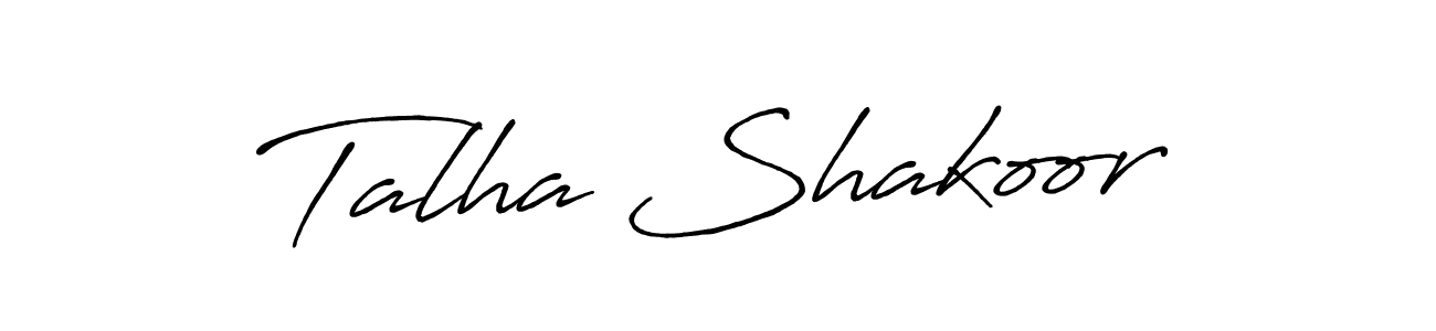 if you are searching for the best signature style for your name Talha Shakoor. so please give up your signature search. here we have designed multiple signature styles  using Antro_Vectra_Bolder. Talha Shakoor signature style 7 images and pictures png