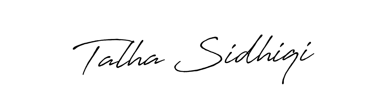 Also we have Talha Sidhiqi name is the best signature style. Create professional handwritten signature collection using Antro_Vectra_Bolder autograph style. Talha Sidhiqi signature style 7 images and pictures png