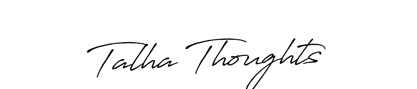 Antro_Vectra_Bolder is a professional signature style that is perfect for those who want to add a touch of class to their signature. It is also a great choice for those who want to make their signature more unique. Get Talha Thoughts name to fancy signature for free. Talha Thoughts signature style 7 images and pictures png