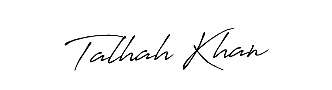 Also we have Talhah Khan name is the best signature style. Create professional handwritten signature collection using Antro_Vectra_Bolder autograph style. Talhah Khan signature style 7 images and pictures png