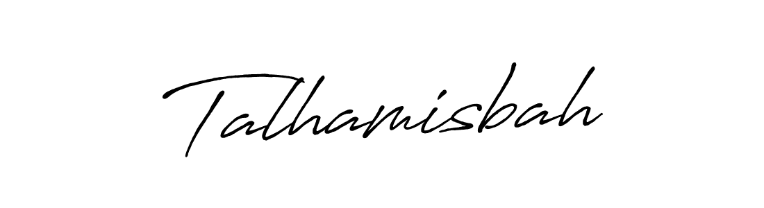 Make a beautiful signature design for name Talhamisbah. With this signature (Antro_Vectra_Bolder) style, you can create a handwritten signature for free. Talhamisbah signature style 7 images and pictures png