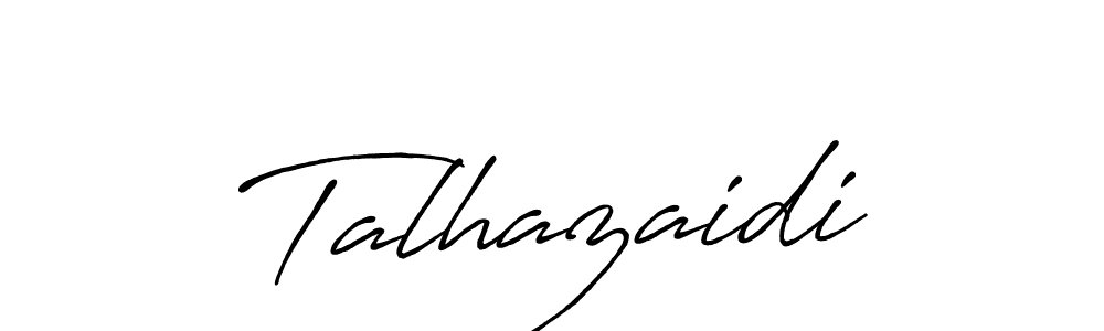 How to make Talhazaidi signature? Antro_Vectra_Bolder is a professional autograph style. Create handwritten signature for Talhazaidi name. Talhazaidi signature style 7 images and pictures png
