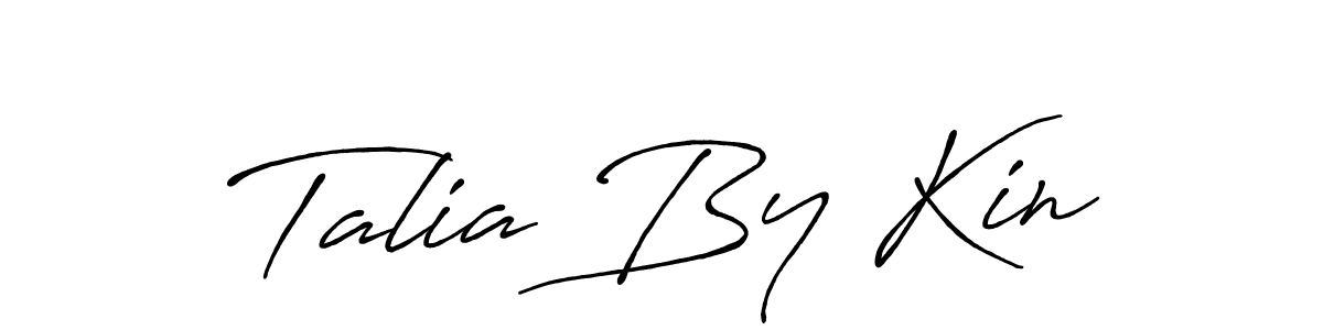 Create a beautiful signature design for name Talia By Kin. With this signature (Antro_Vectra_Bolder) fonts, you can make a handwritten signature for free. Talia By Kin signature style 7 images and pictures png