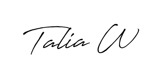 This is the best signature style for the Talia W name. Also you like these signature font (Antro_Vectra_Bolder). Mix name signature. Talia W signature style 7 images and pictures png