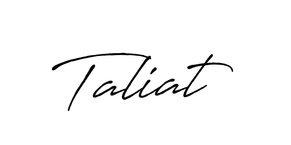 Also we have Taliat name is the best signature style. Create professional handwritten signature collection using Antro_Vectra_Bolder autograph style. Taliat signature style 7 images and pictures png