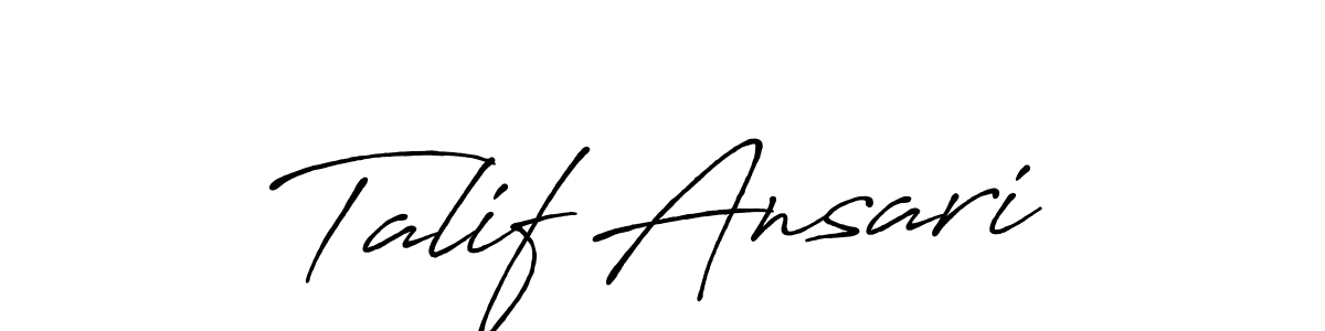 Antro_Vectra_Bolder is a professional signature style that is perfect for those who want to add a touch of class to their signature. It is also a great choice for those who want to make their signature more unique. Get Talif Ansari name to fancy signature for free. Talif Ansari signature style 7 images and pictures png