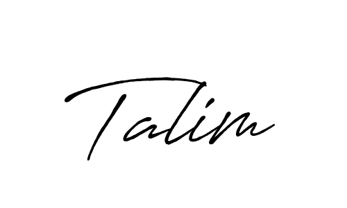 Talim stylish signature style. Best Handwritten Sign (Antro_Vectra_Bolder) for my name. Handwritten Signature Collection Ideas for my name Talim. Talim signature style 7 images and pictures png