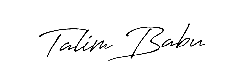 You can use this online signature creator to create a handwritten signature for the name Talim Babu. This is the best online autograph maker. Talim Babu signature style 7 images and pictures png
