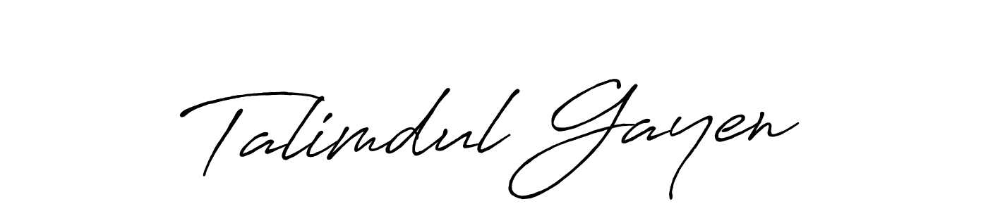 It looks lik you need a new signature style for name Talimdul Gayen. Design unique handwritten (Antro_Vectra_Bolder) signature with our free signature maker in just a few clicks. Talimdul Gayen signature style 7 images and pictures png